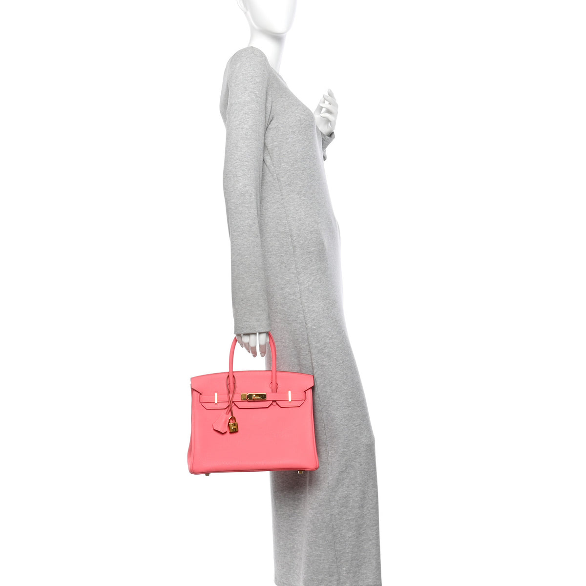 Hermes Togo Birkin 30 Rose Lipstick 2 of 11
