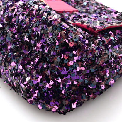 Fendi Sequin Nappa Mama Baguette Pink Multicolor 9 of 9
