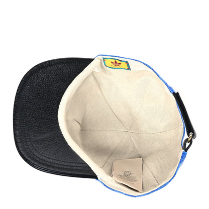 Gucci X ADIDAS Crystal Monogram Textured Dollar Calfskin Trefoil Embroidered Stefanos Baseball Hat M Bright Splash Black 6 of 9