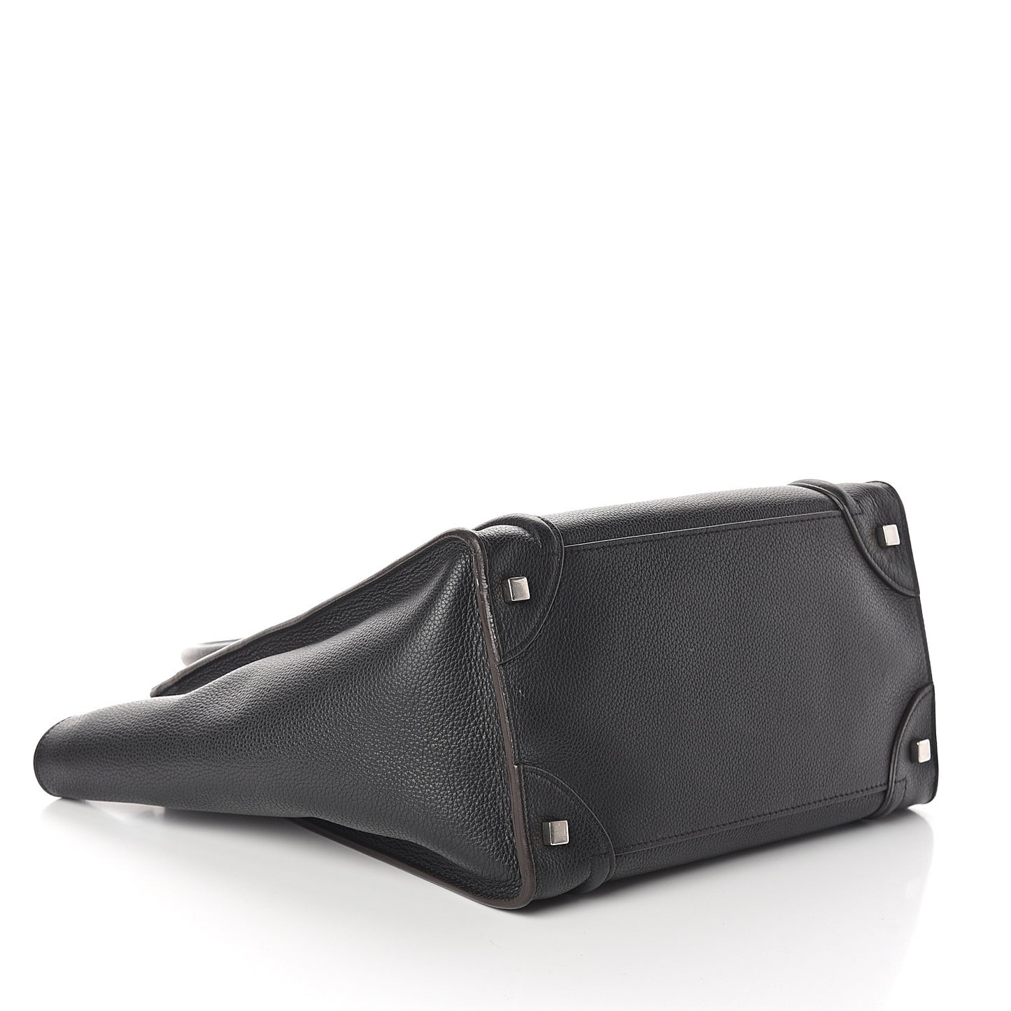 Drummed Calfskin Mini Luggage Black