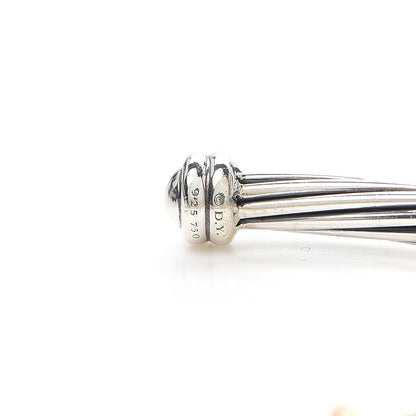 David Yurman Sterling Silver 18K Yellow Gold Diamond 4mm Helena Station Bracelet 4 of 4
