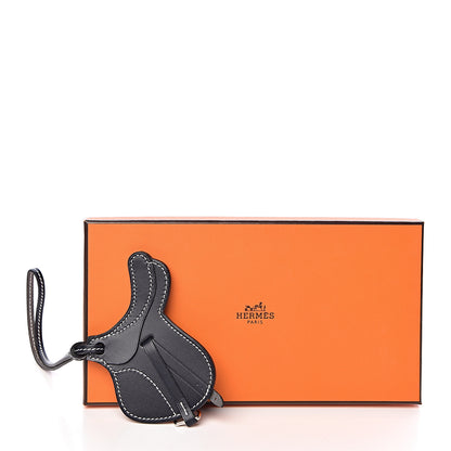 Hermes Box Paddock Selle Horse Saddle Bag Charm Black 4 of 4