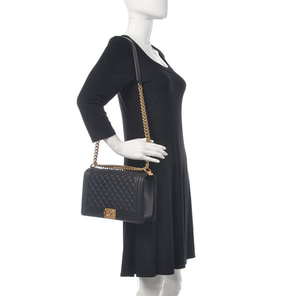 Chanel Calfskin Quilted New Medium Boy Flap Black 2 of 16