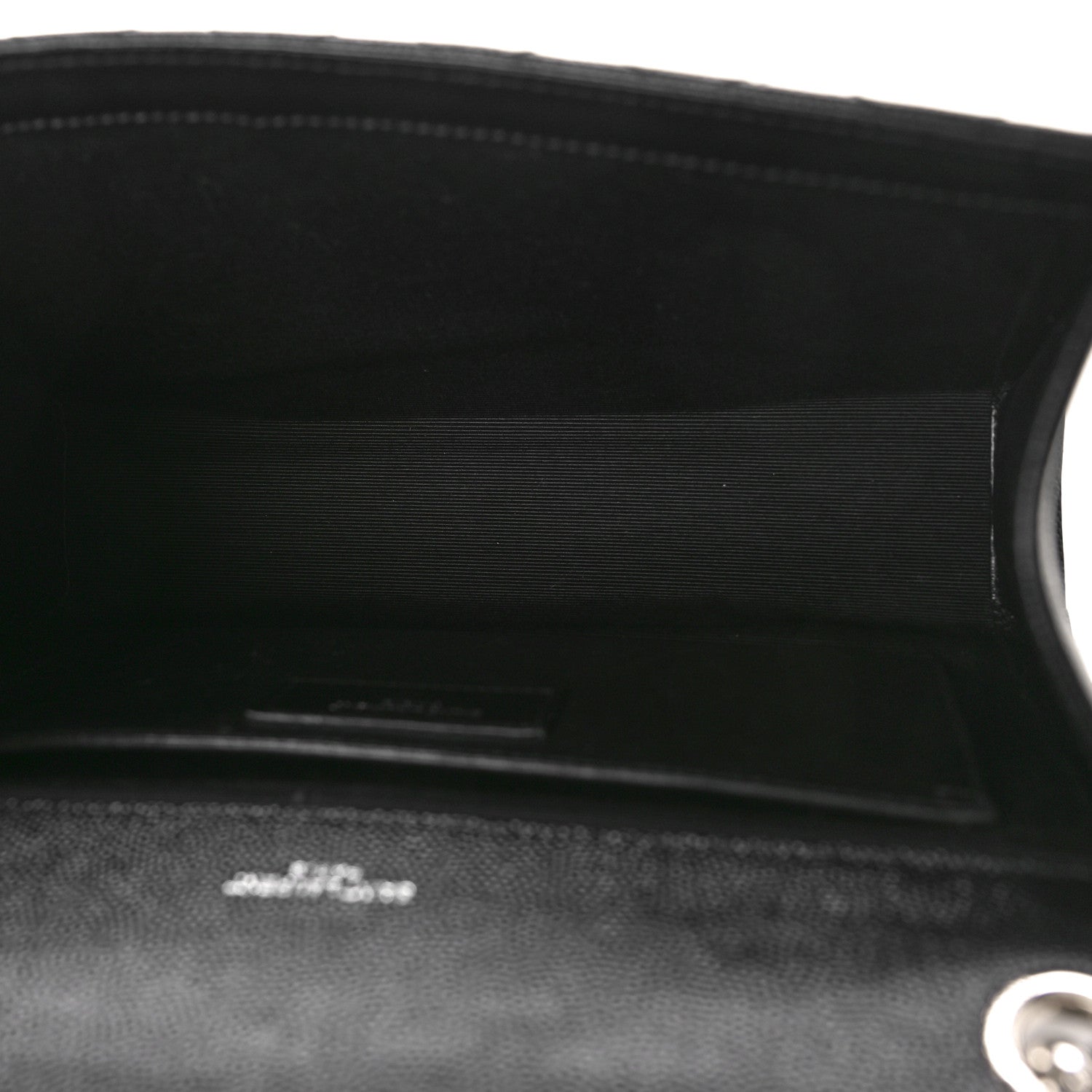 Saint Laurent Grain De Poudre Textured Mixed Matelasse Triquilt Medium Monogram Satchel Black 5 of 8