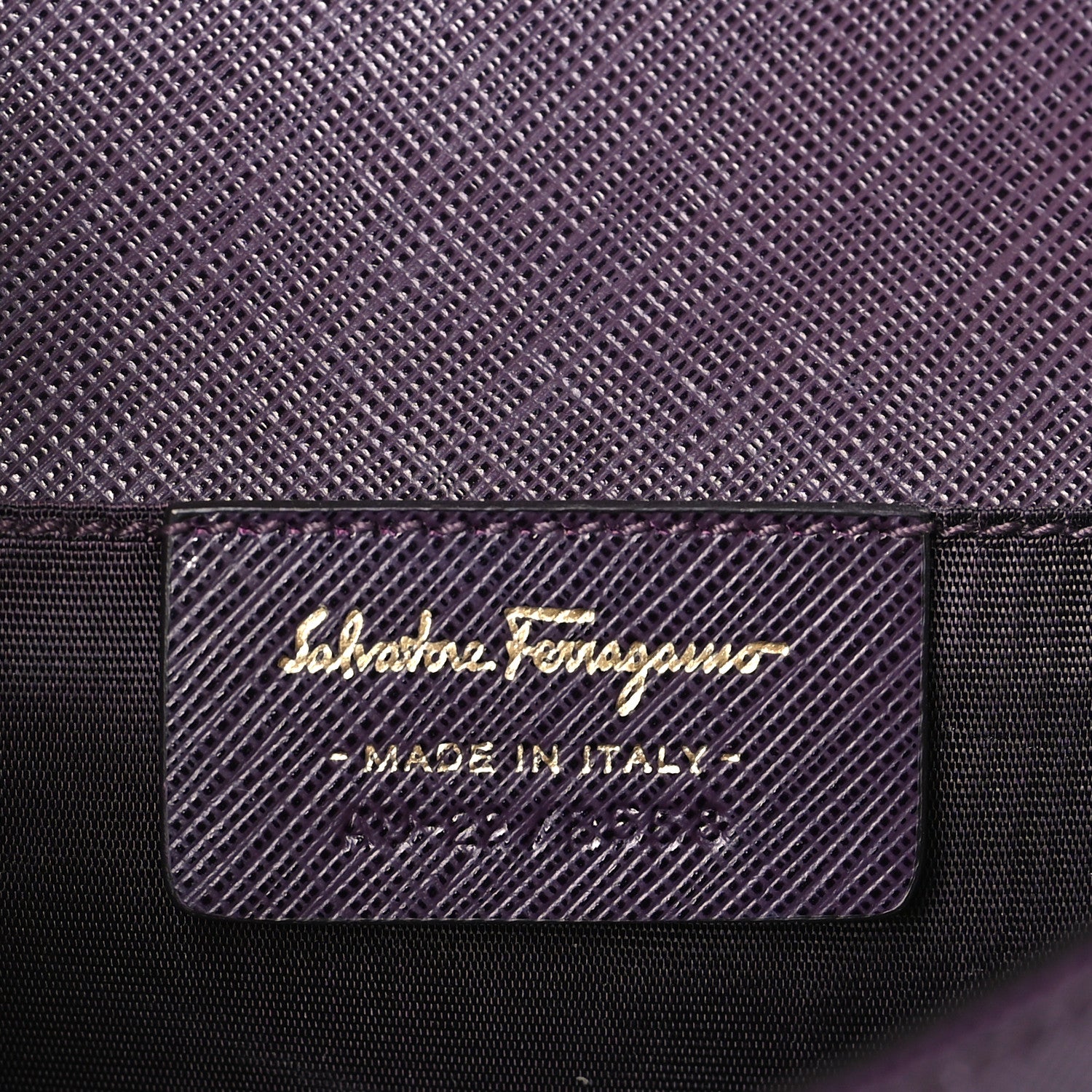Salvatore Ferragamo Printed Calfskin Vara Bow Chain Flap Crossbody Purple 6 of 9