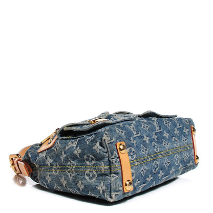Louis Vuitton Monogram Denim Baggy PM Blue 4 of 7