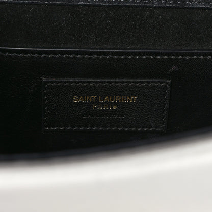 Saint Laurent Metallic Calfskin Classic Monogram Cassandre Clutch Silver 6 of 8