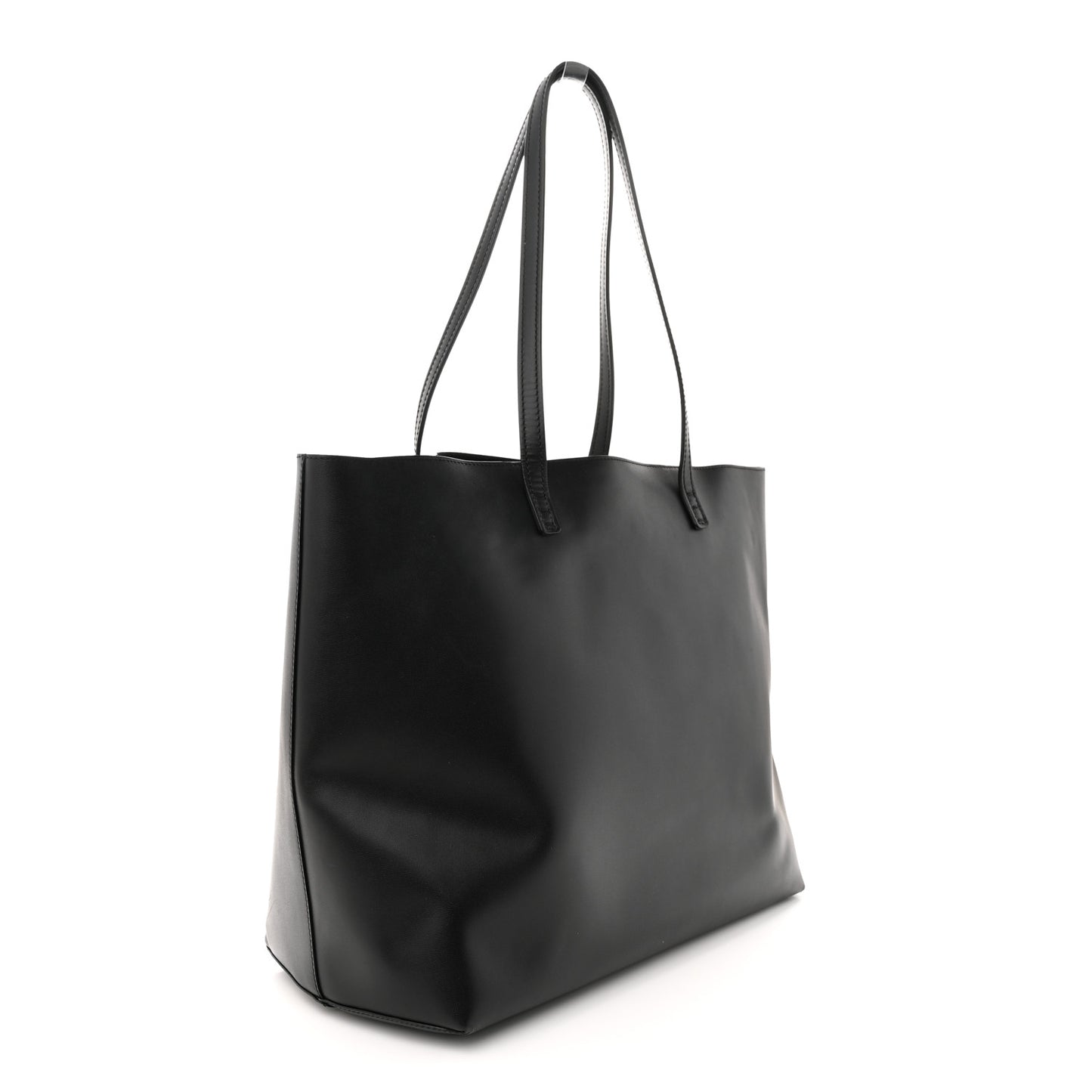 Vitello Ginevra Elaphe Monster Eyes Shopping Tote Black Naturale