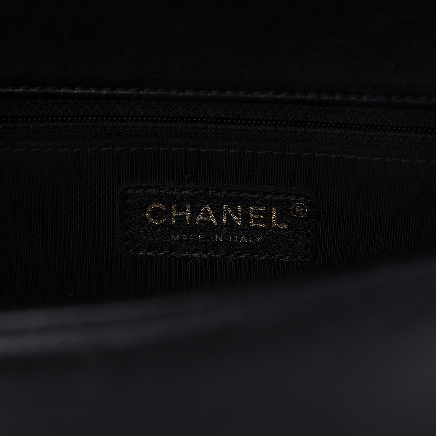 Lambskin Quilted Large Boy Flap Black