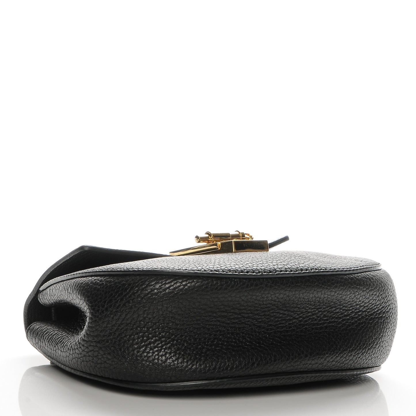 Grained Lambskin Mini Drew Shoulder Bag Black