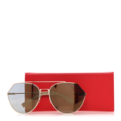 Fendi Metal Aviator Sunglasses FFM0074 Gold 7 of 7