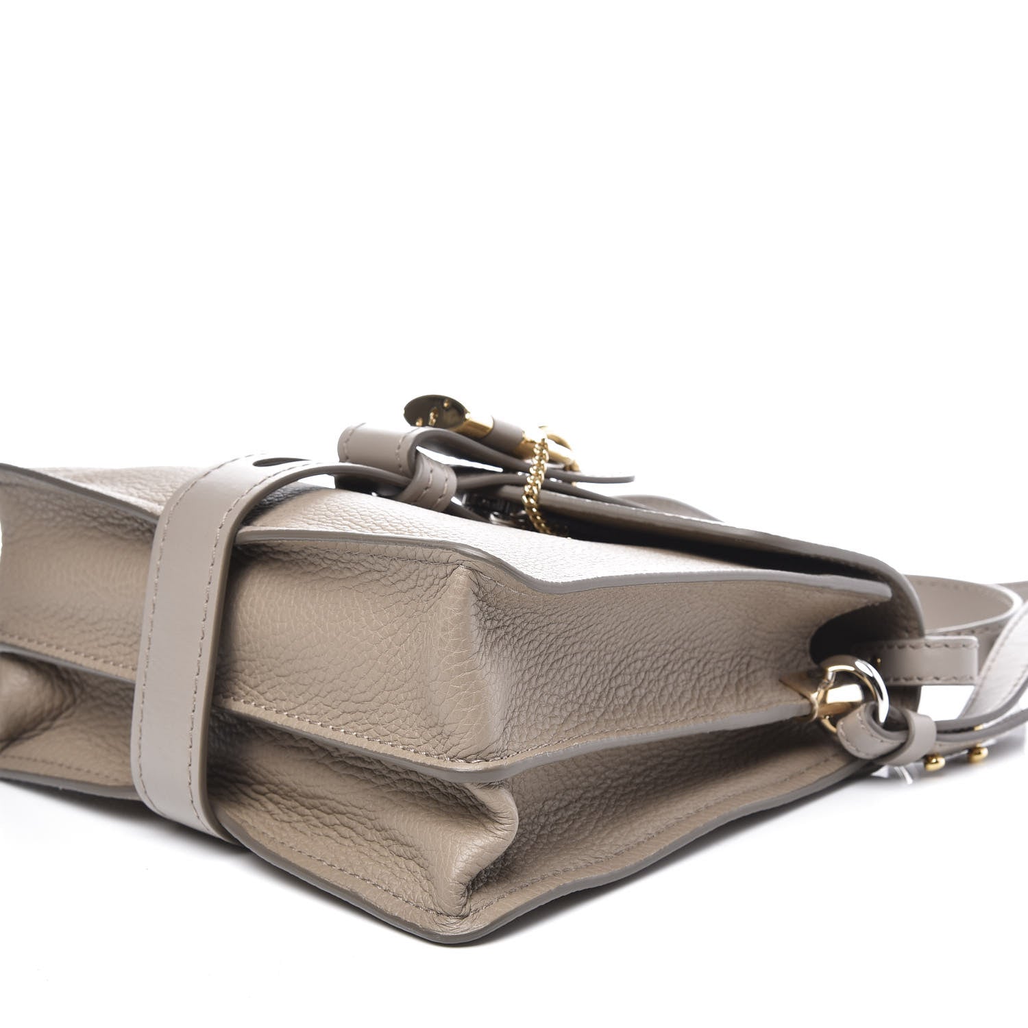 Chloe Shiny Grained Calfskin Small Aby Day Shoulder Bag Motty Grey 6 of 9
