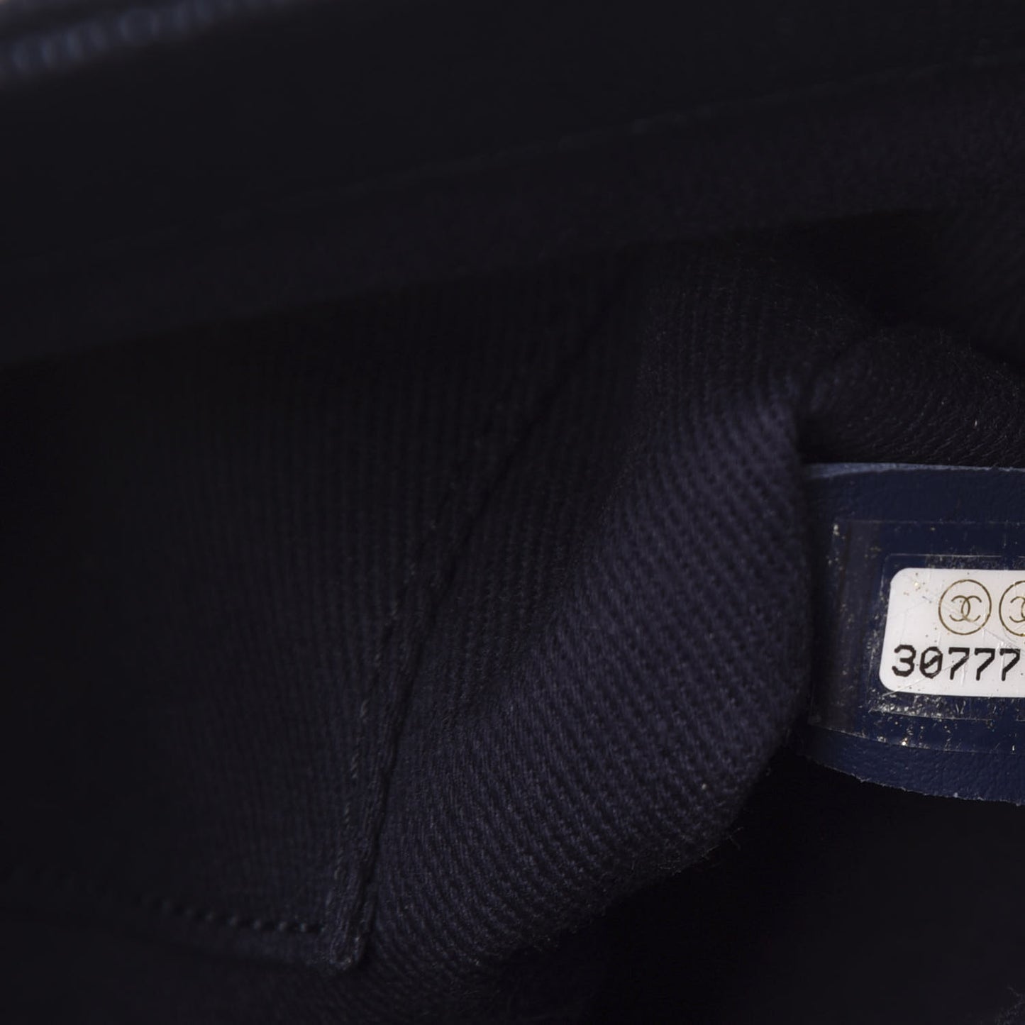 Iridescent Caviar Quilted Small Coco Handle Flap Dark Blue