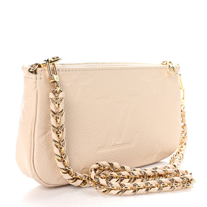 Louis Vuitton Empreinte Monogram Giant Multi Pochette Accessories Mini Pochette Cream 3 of 9