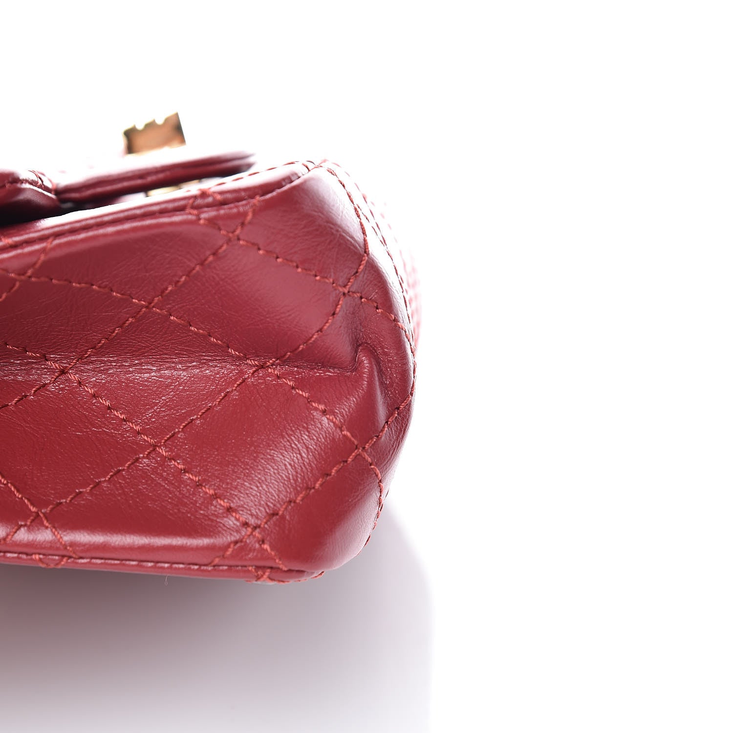Chanel Aged Calfskin Quilted 2.55 Reissue 224 Flap Red 10 of 11