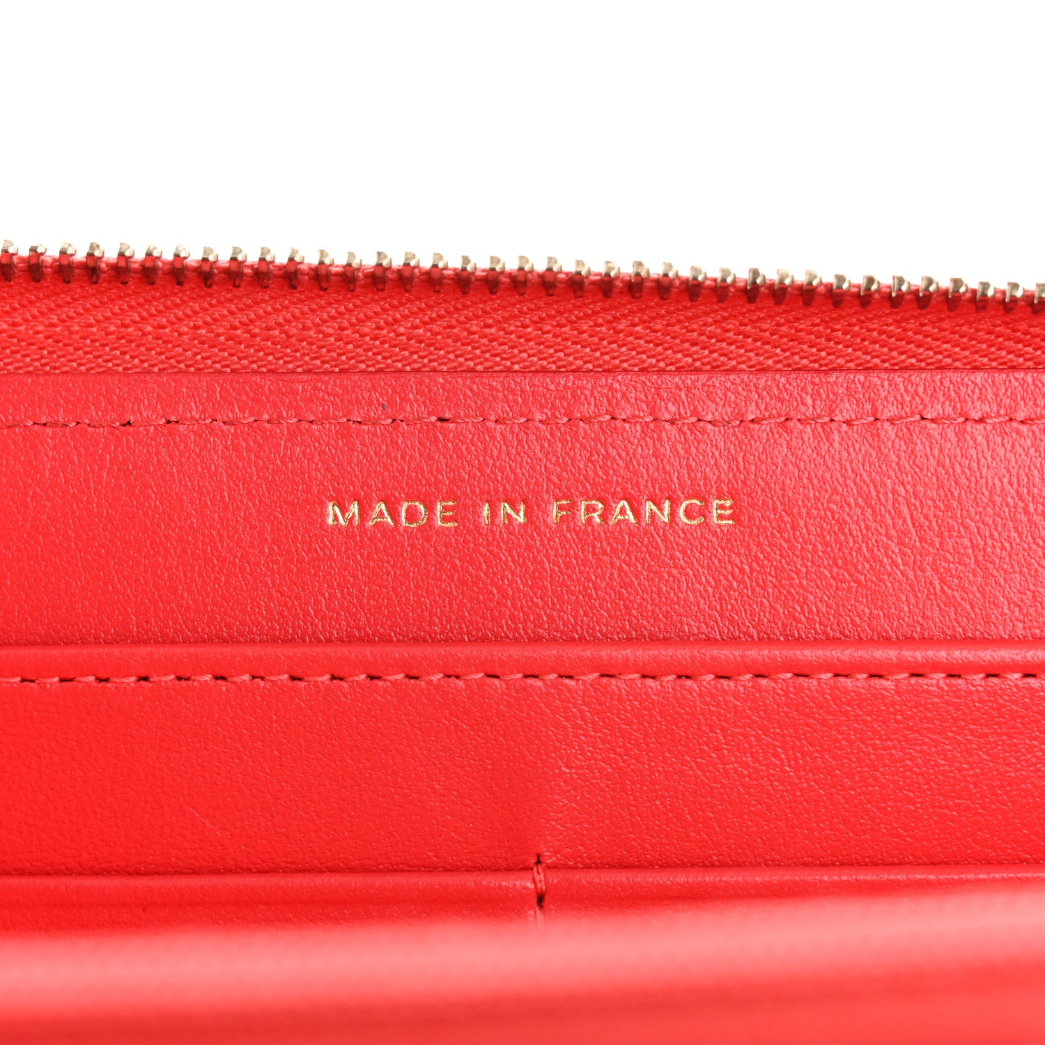 Chanel Caviar Quilted Large Gusset Zip Around Wallet Red 7 of 11