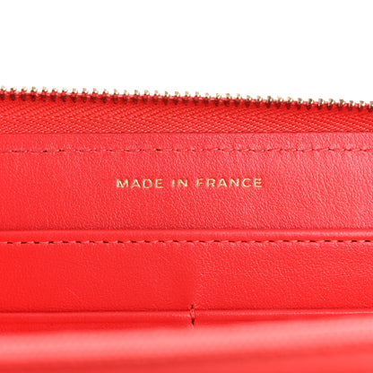 Chanel Caviar Quilted Large Gusset Zip Around Wallet Red 7 of 11