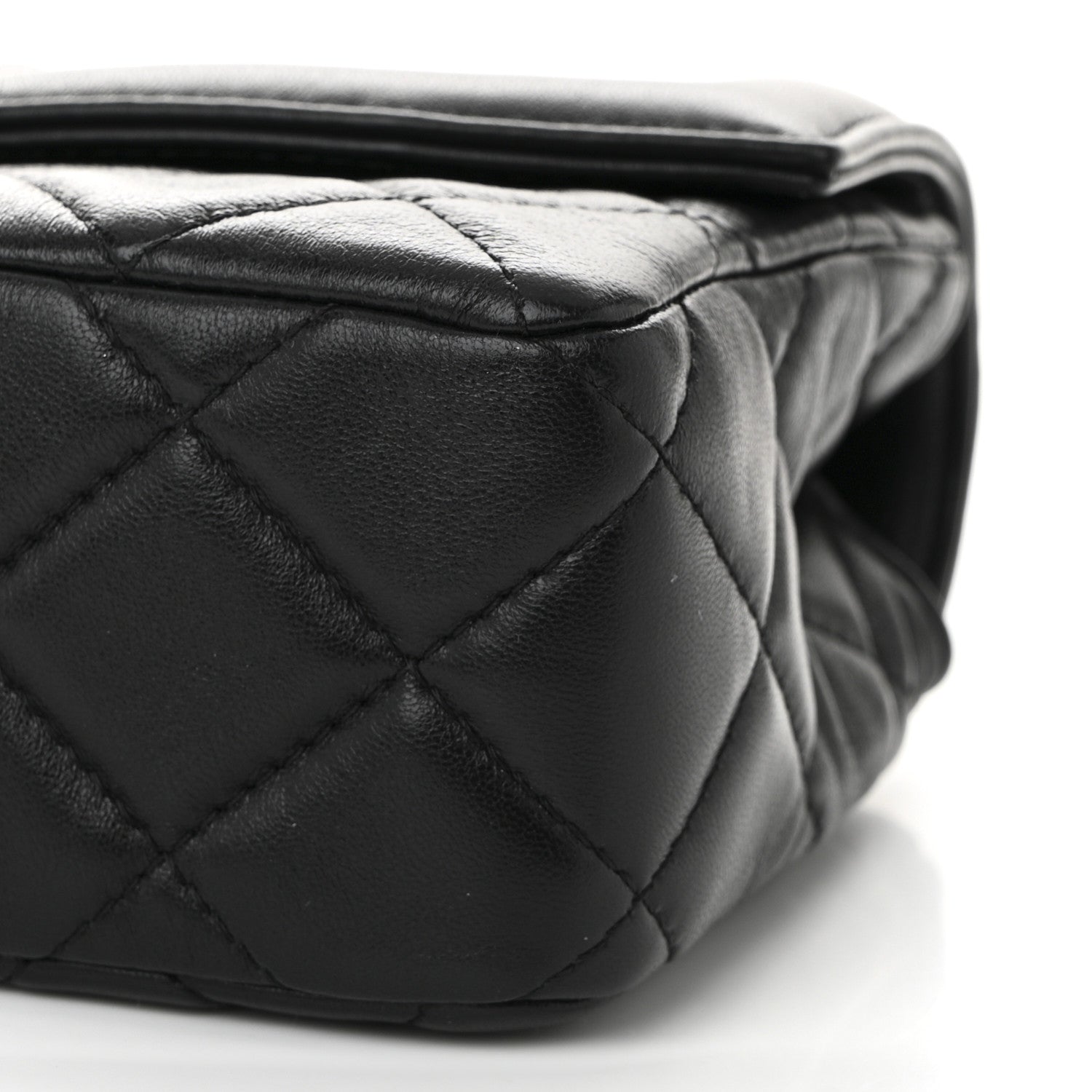 Chanel Shiny Lambskin Quilted Mini Flap Black 10 of 11