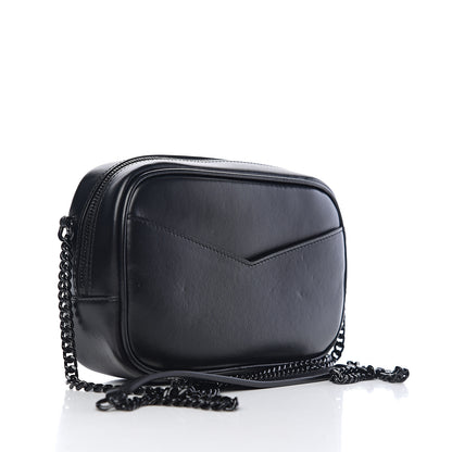 Saint Laurent Calfskin Tiger Burnout Monogram Lou Camera Bag Black Multicolor 2 of 10
