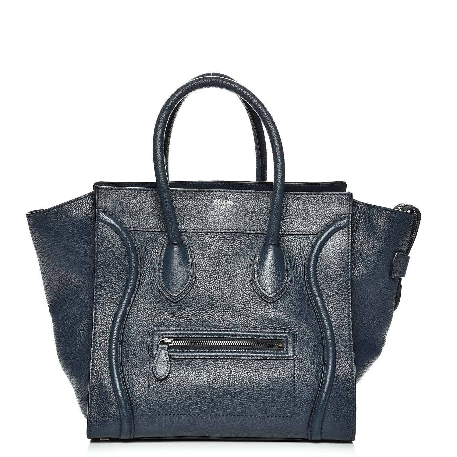 Celine Drummed Calfskin Mini Luggage Orage 1 of 10