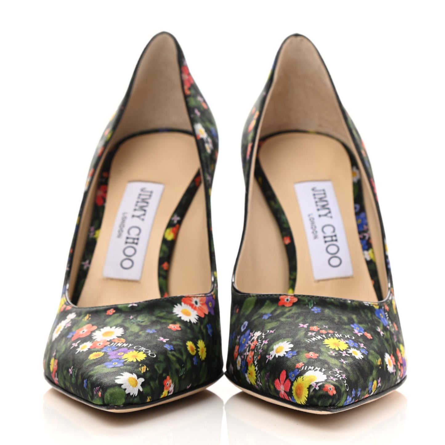 Silk Floral Love 100 Pumps 36 Black