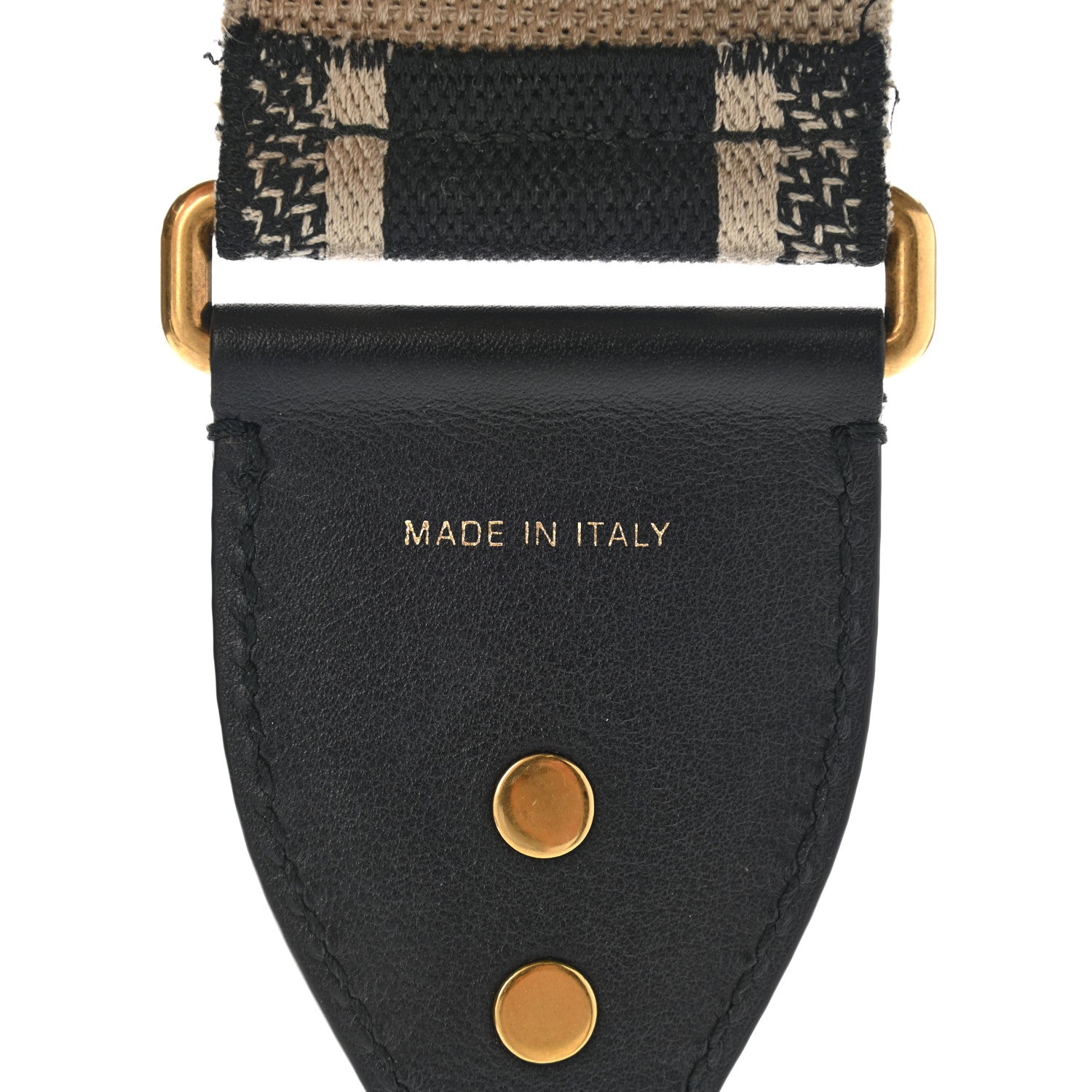 Christian Dior Canvas Embroidered Shoulder Strap Black 3 of 7