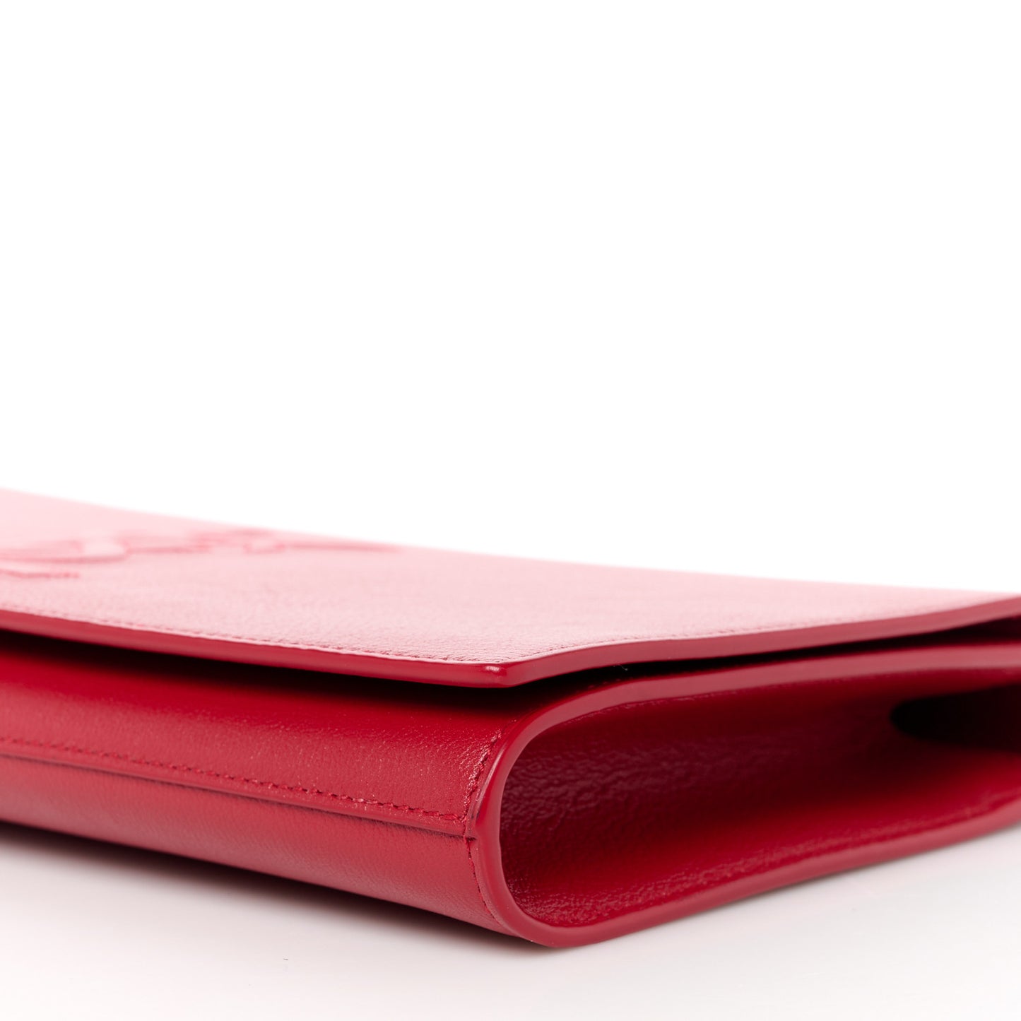 Calfskin Monogram Large Belle De Jour Clutch Red