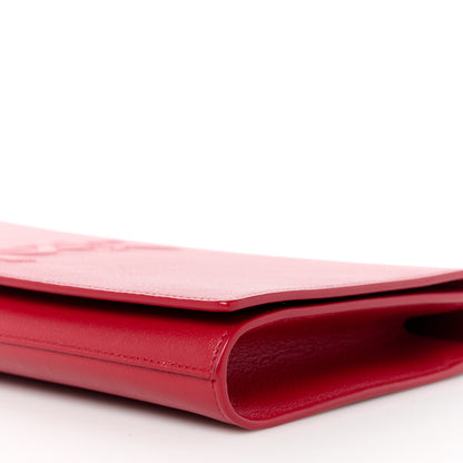 Saint Laurent Calfskin Monogram Large Belle De Jour Clutch Red 9 of 9