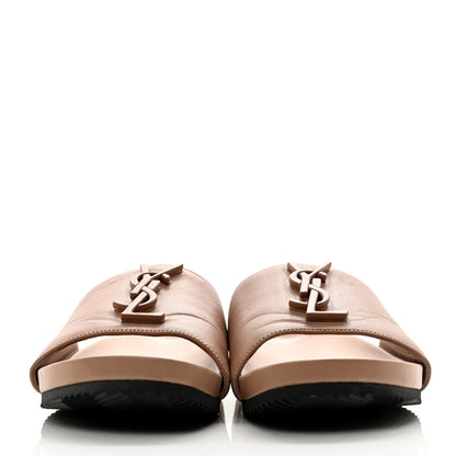 Saint Laurent Lambskin Joan Slide Sandals 36 Nude 2 of 9