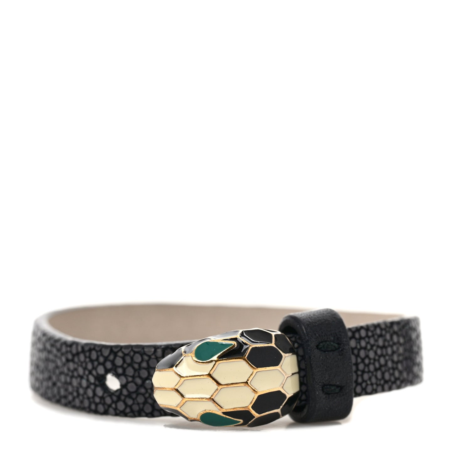 Galuchat Serpenti Forever Bracelet S Black