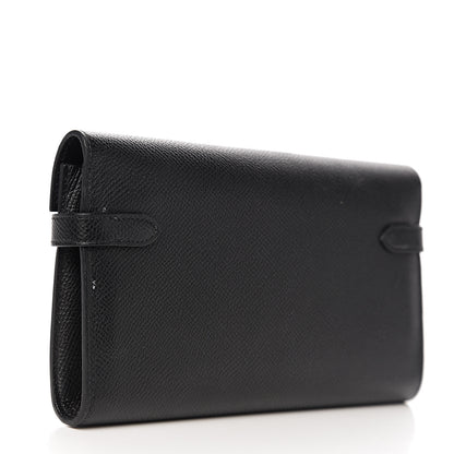 Hermes Epsom Kelly Longue Wallet Black 2 of 8