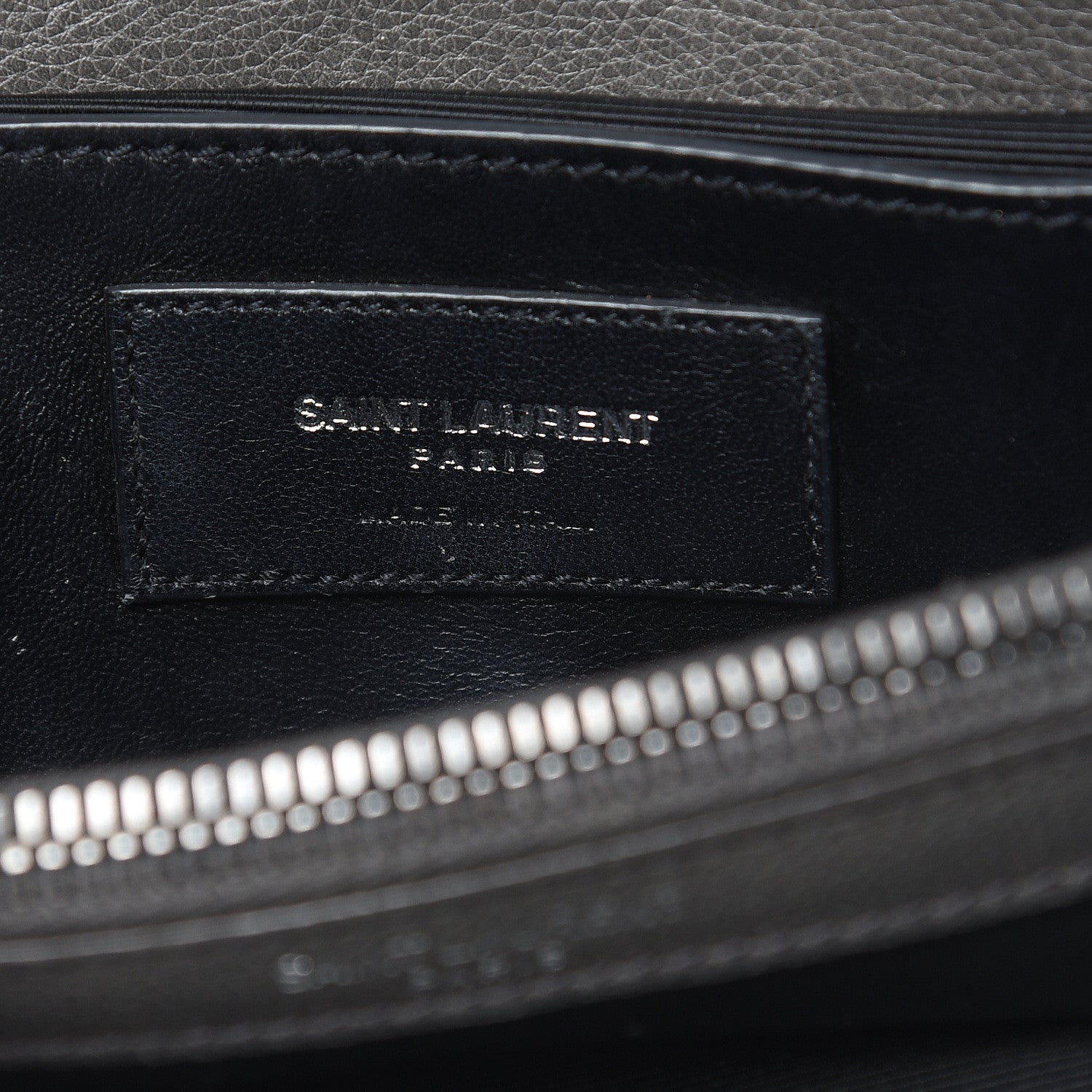 Saint Laurent Sheepskin Matelasse Chevron Monogram Medium College Bag Light Coal 6 of 17