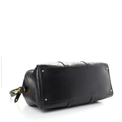 Chanel Calfskin Stitched CC Boston Black 3 of 9