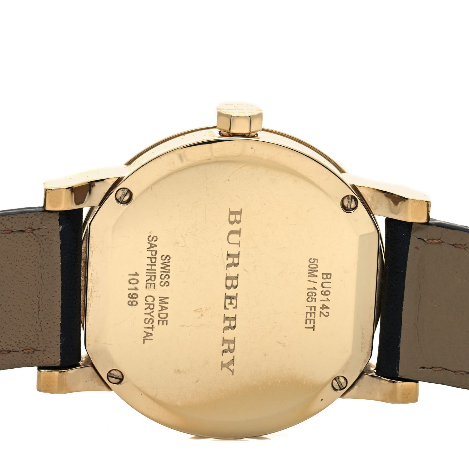 Burberry Stainless Steel Calfskin 34mm The City Quartz Watch Gold