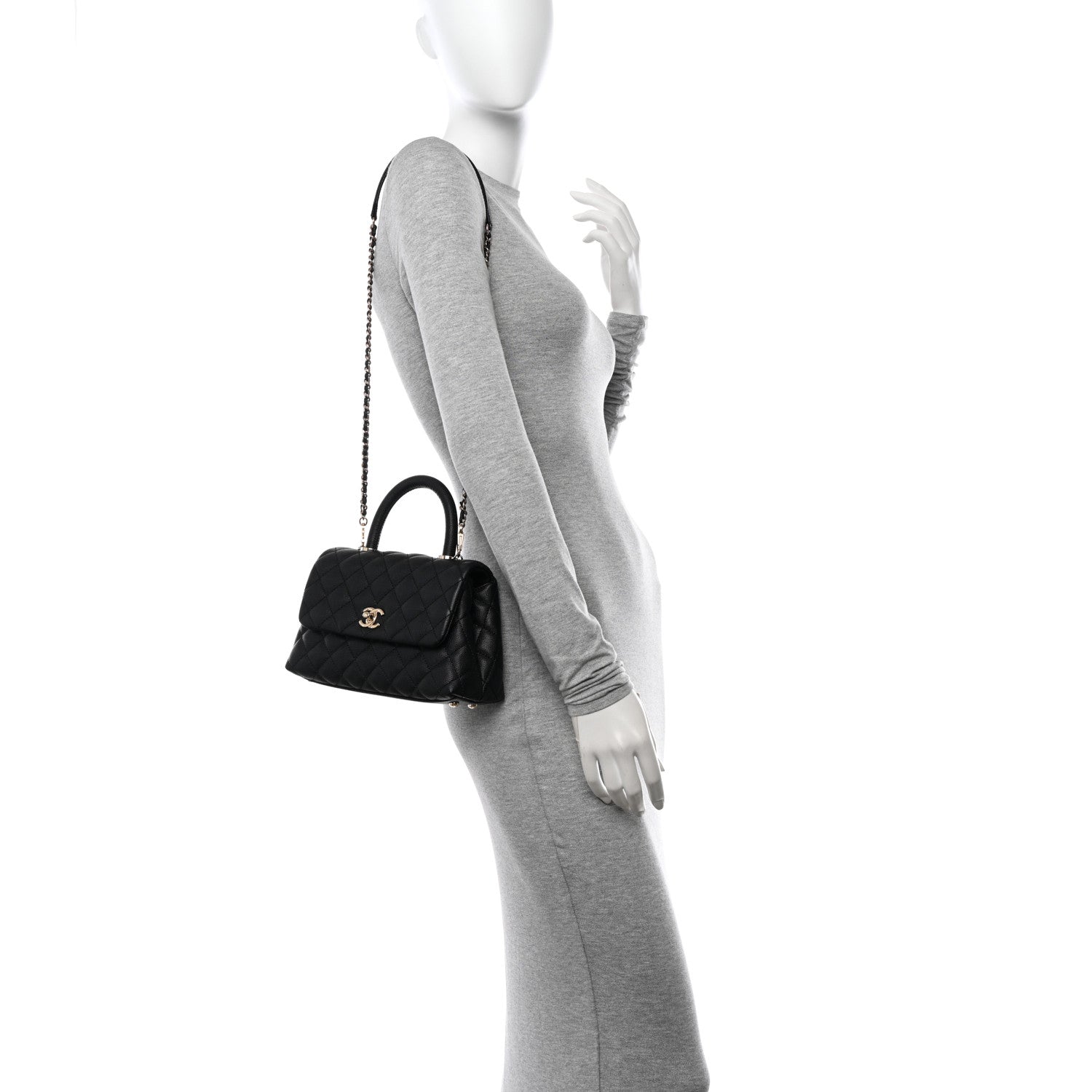 Chanel Caviar Quilted Mini Coco Handle Flap Black 2 of 12