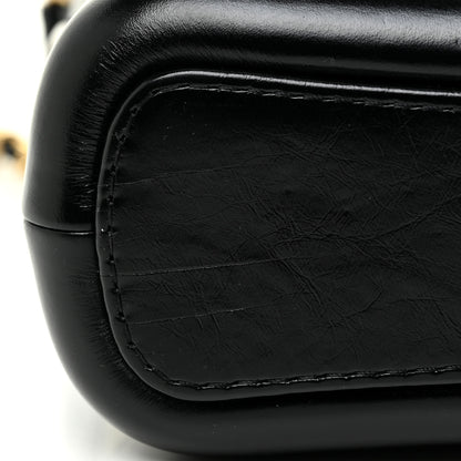 Chanel Aged Calfskin Quilted Small Gabrielle Hobo Black White 13 of 14