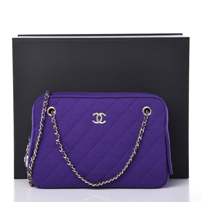 Chanel Jersey Quilted Camera Case Purple 10 of 10
