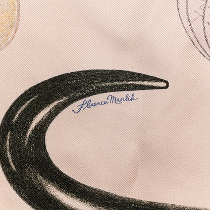 Hermes Silk Nous Sommes Inseparables Scarf 90 Rose Thé Rouge H Bronze 3 of 4