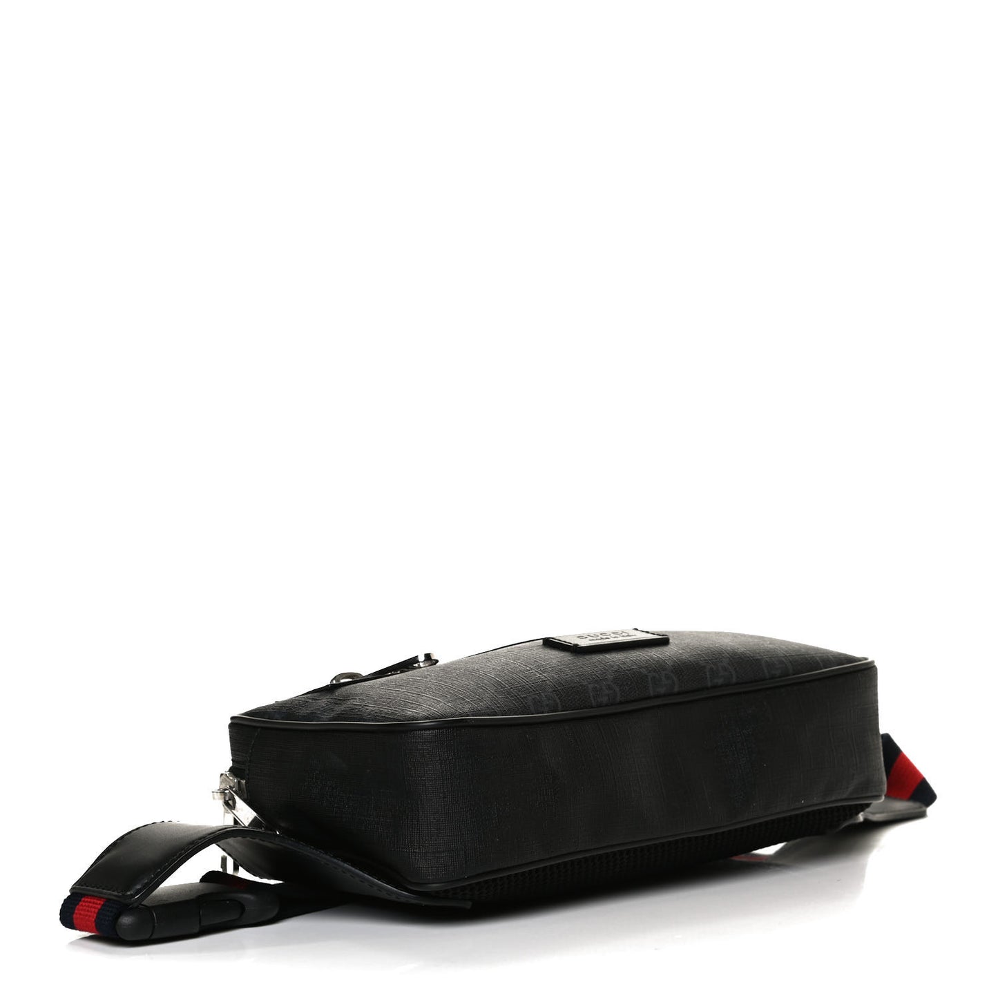 Soft GG Supreme Monogram Web Belt Bag Black Grey