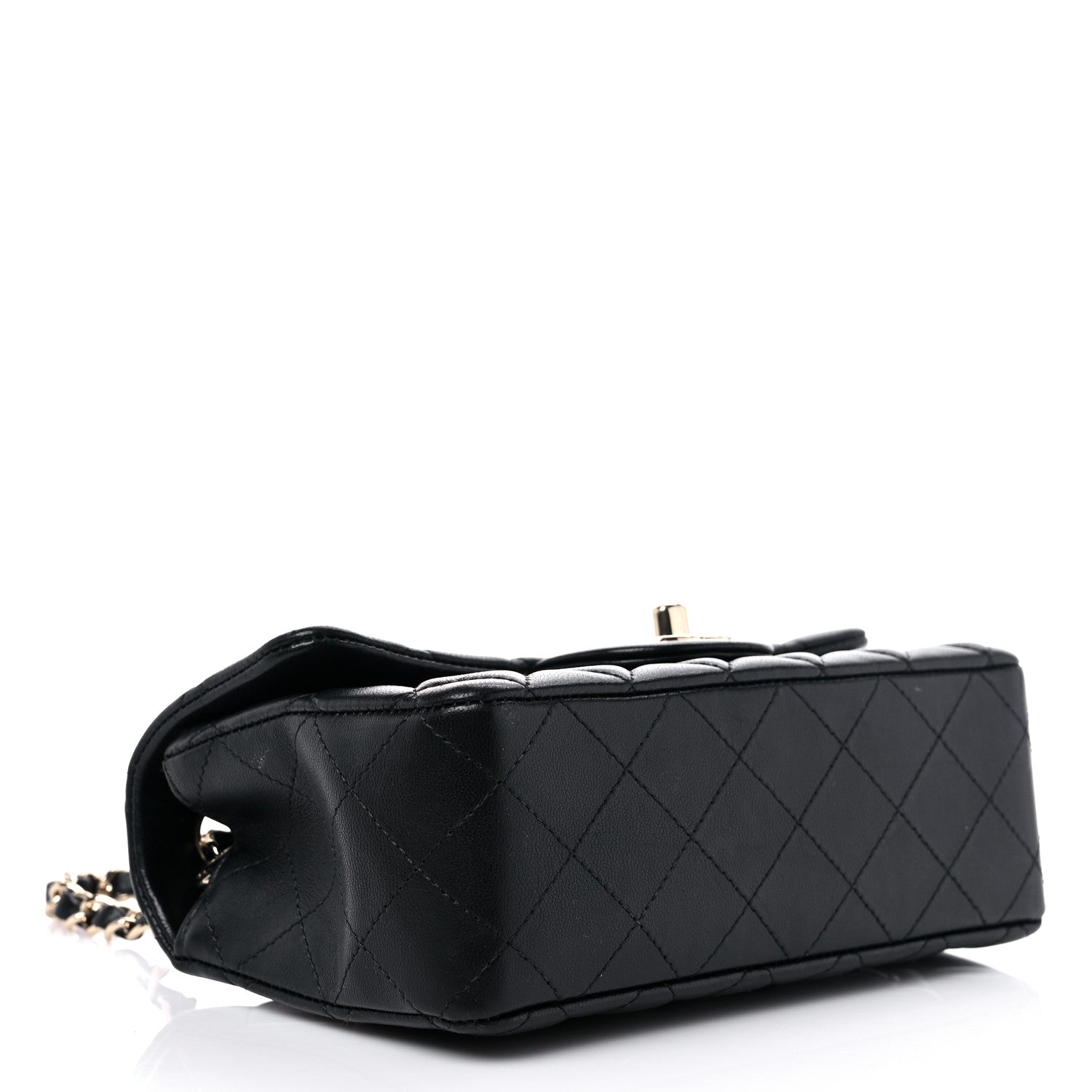 Chanel Lambskin Quilted Mini Rectangular Flap Black 4 of 12