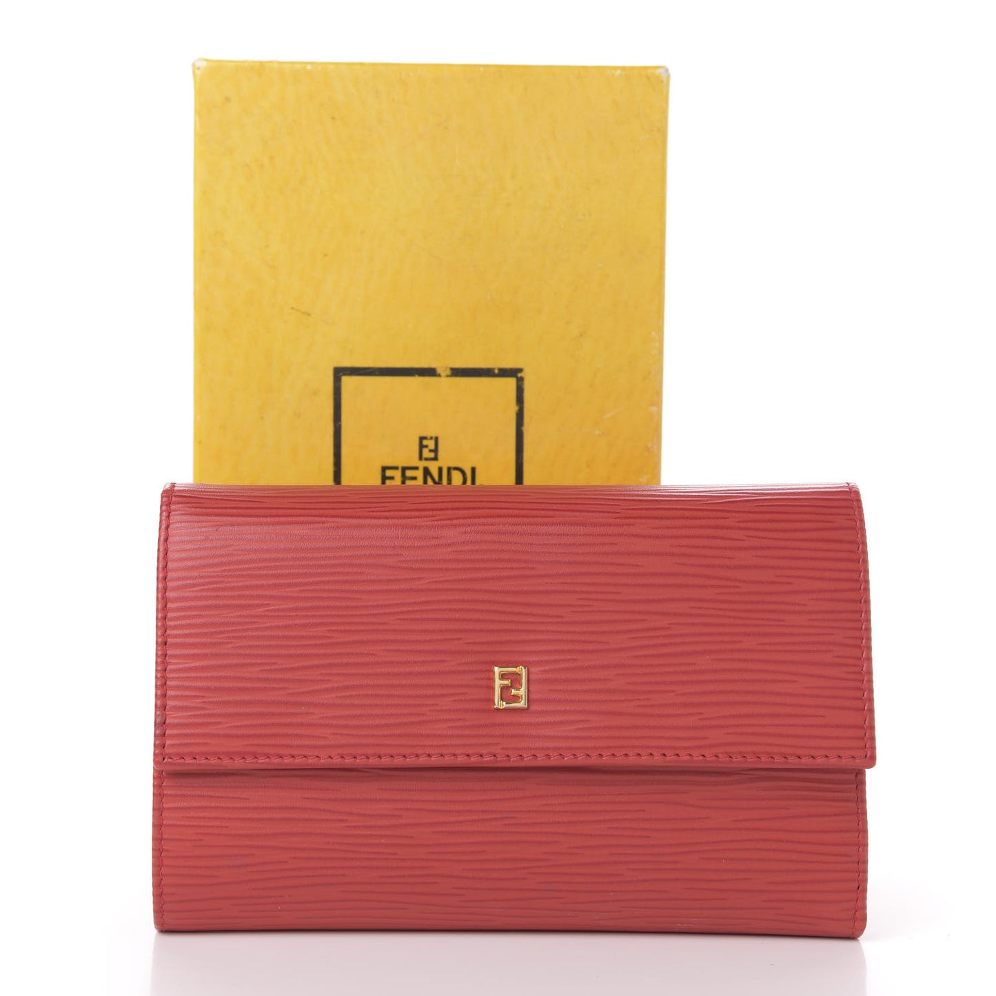 Calfskin Continental Wallet Red