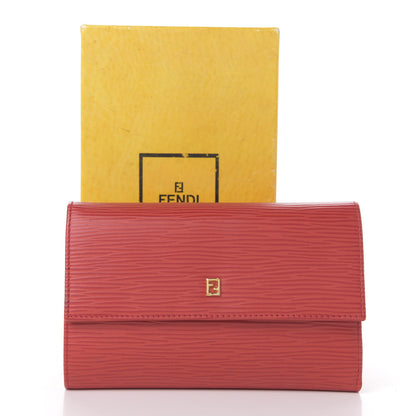 Fendi Calfskin Continental Wallet Red 11 of 11