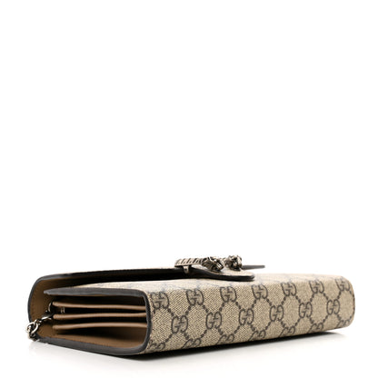 Gucci GG Supreme Monogram Mini Dionysus Chain Wallet Beige Taupe 4 of 12