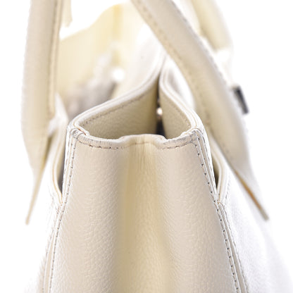 Chanel Calfskin Mademoiselle Lock Cerf Shopper Tote White 34 of 35