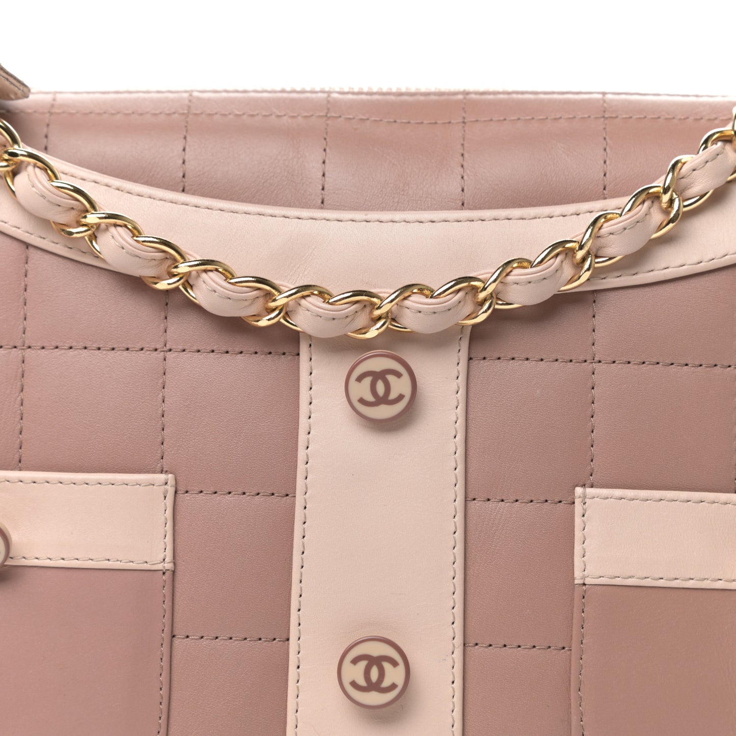 Calfskin Quilted Small Girl Shoulder Bag Beige