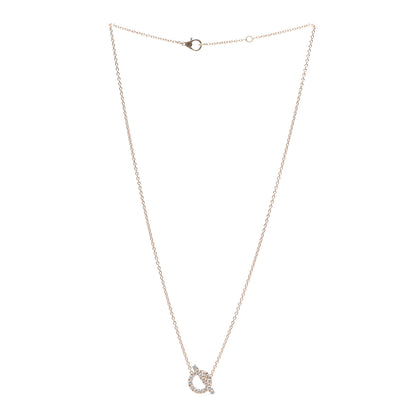 Hermes 18K Rose Gold Diamond Finesse Pendant Necklace 3 of 6