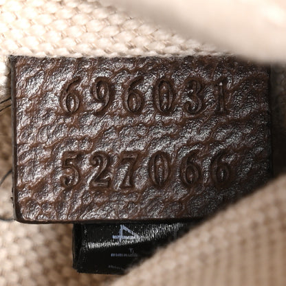 Gucci Monogram Jumbo GG Textured Dollar Calfskin Web Belt Bag Camel Ebony New Acero Camel Ebony New Acero 7 of 10