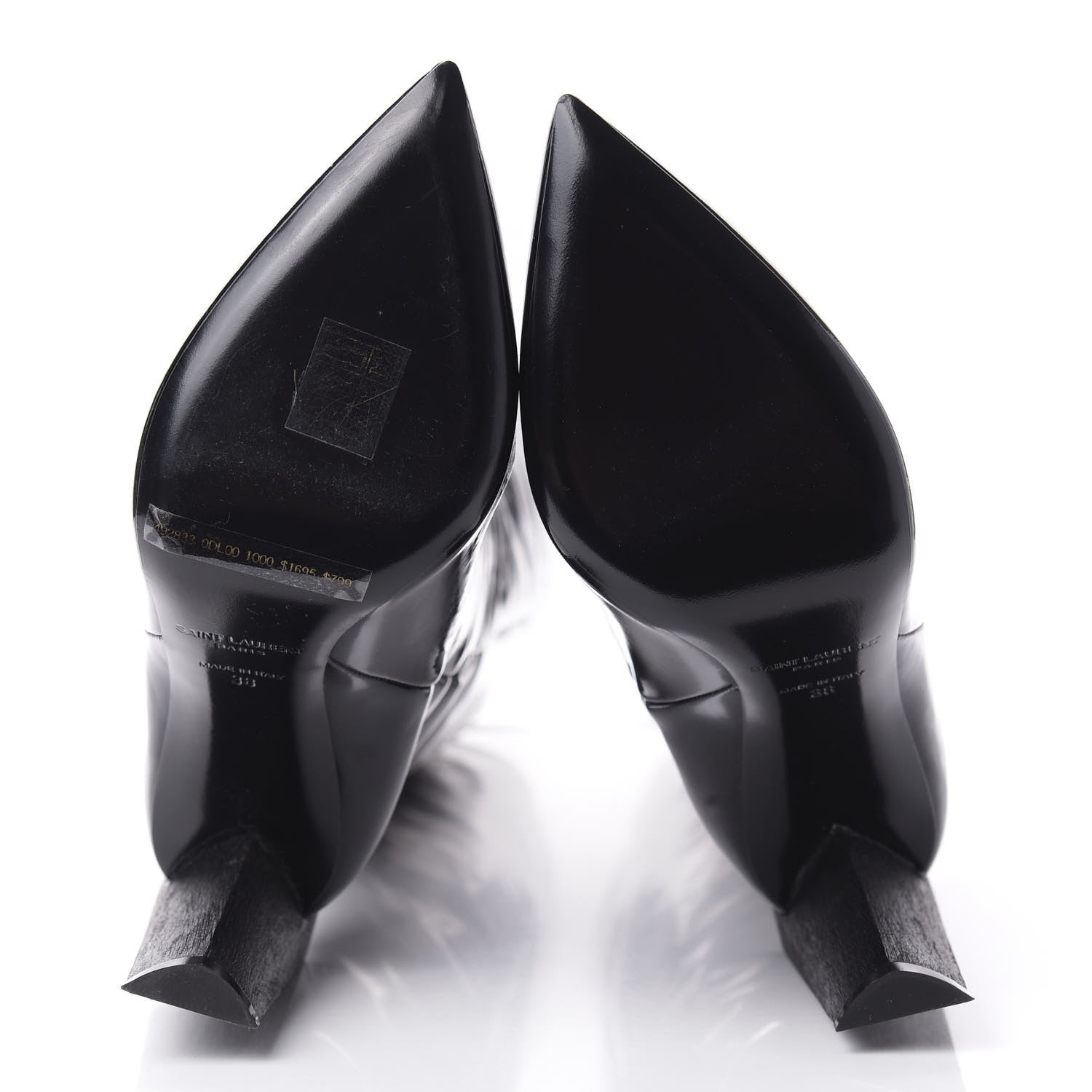 Saint Laurent Patent Over The Knee Boots 38 Black 5 of 7