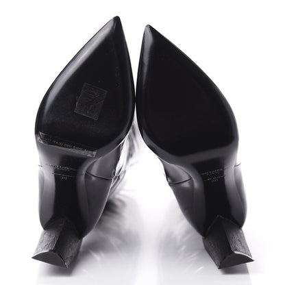 Saint Laurent Patent Over The Knee Boots 38 Black 5 of 7