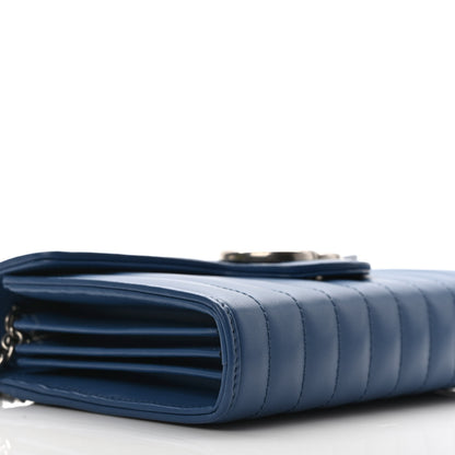 Gucci Calfskin Matelasse Aria GG Marmont Chain Wallet Clear Blue 6 of 8